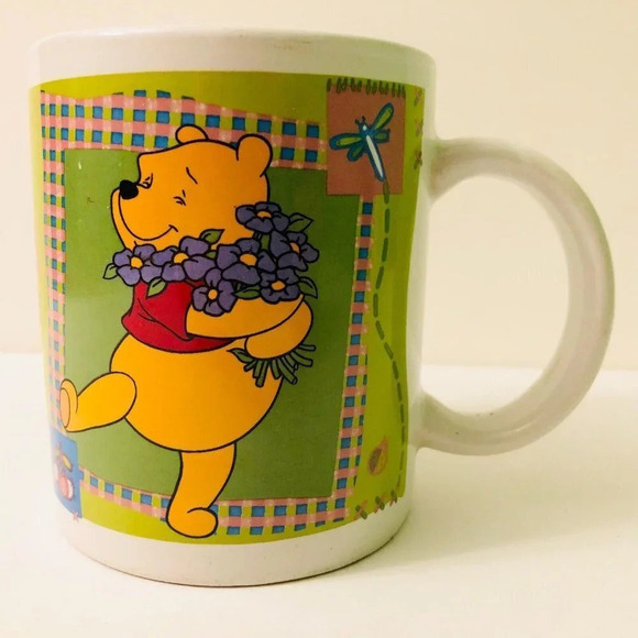 Disney Winnie the Pooh with Flowers Coffee Mug Butterfly  Cup - Picture 2 of 12